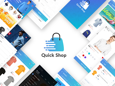 Quick Shop app colors e commerce fashion icons shopping