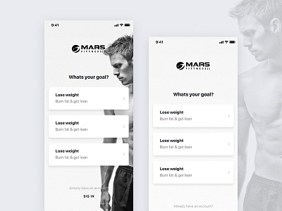 Mars Fitness agency app design fitness lahore logo mars translation ui ux