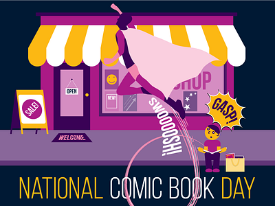 National Comic Book Day comic book shop comics illustration superhero