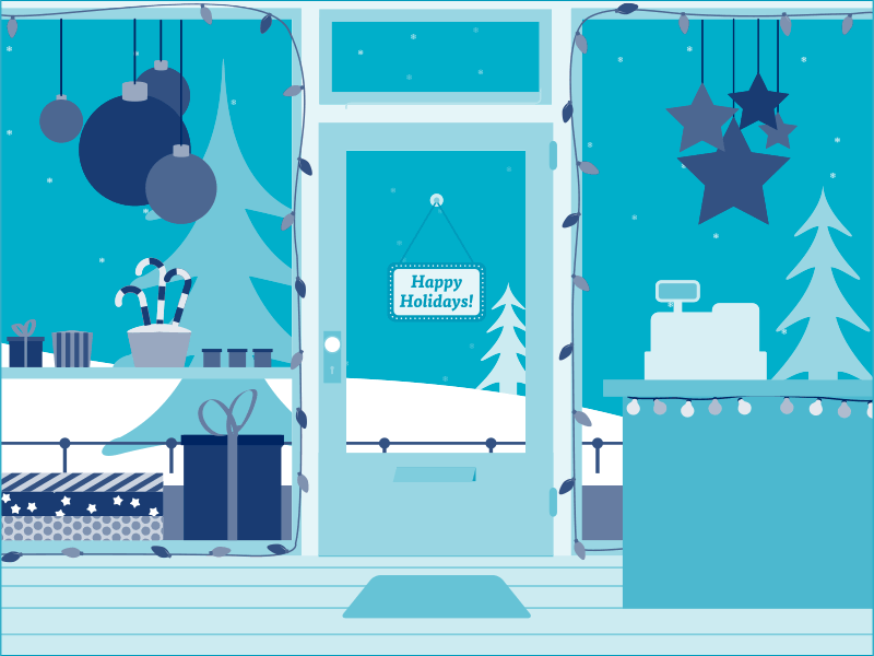 Tis The Season animation holidays illustration small shop winter