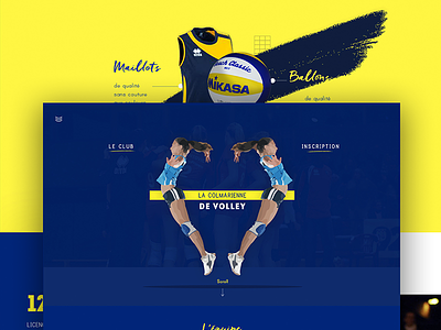 Hello dribbble ! design homepage identity schoolproject sport ui volleyball website workshop