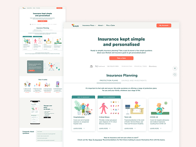 KAUS - Insurance Rebranding insurance ui ux web design