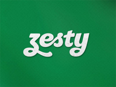 Zesty handwriting lettering logo typography