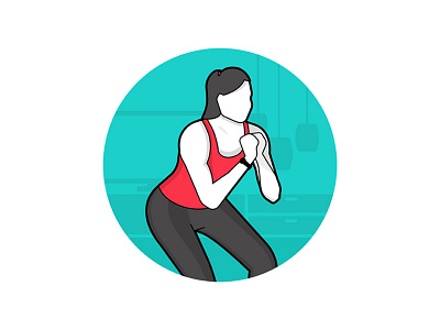 Squat Illustration fitness illustration squad