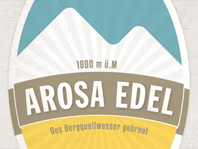 "Arosa Edel" Beer beer mountains snow
