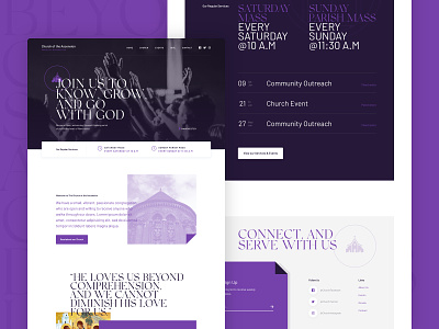 Church Website Homepage adobe xd church clean concept design homepage typography ui web design website