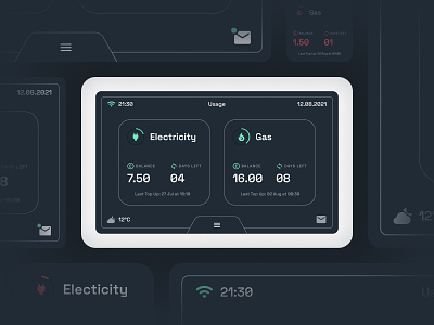 Smart Meter UI - Night Mode