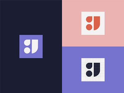 Geometric 'J' Lettermark geometric lettermark logo logo design minimal shape