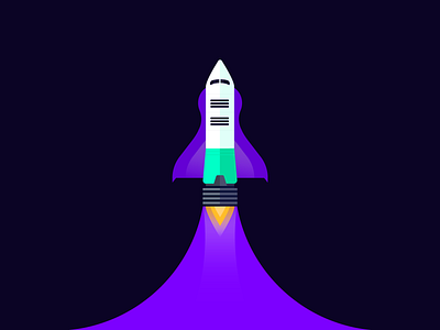 Blast Off! adventure branding clean exploration illustration innovation rocket space