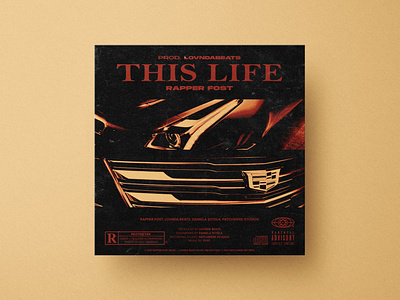 This Life album cover albumart artwork black cadillac cover art design fiverr graphic design graphicallypro grunge maybach mockup red single cover