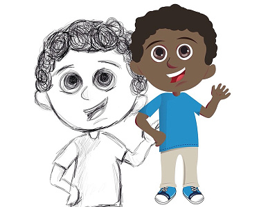 Coming To Life african american boy boy cartoon childrens book flat design illustration kids book