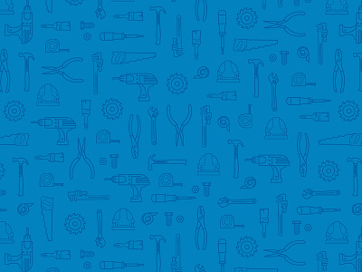 Tool 'n' Around Wallpaper app ui blue icons illustration monoline tools wallpaper