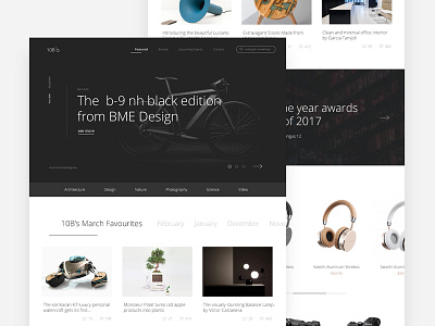 Design news web concept dark interface kyran leech news ui web