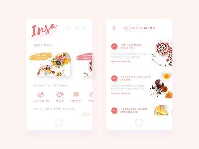 Restaurant App Concept app food healthy interface kyran leech restaurant ui