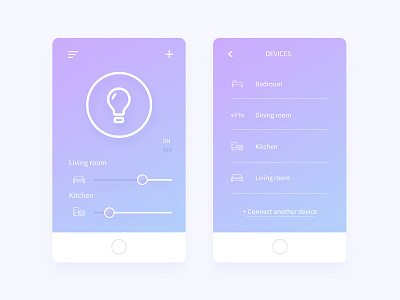 Home Lighting App Concept app home interface kyran leech lighting ui