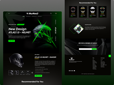 RUROC Helmet Landing Page helmetlandingpage helmets helmetsui ruroc helmet uiweb webdesign