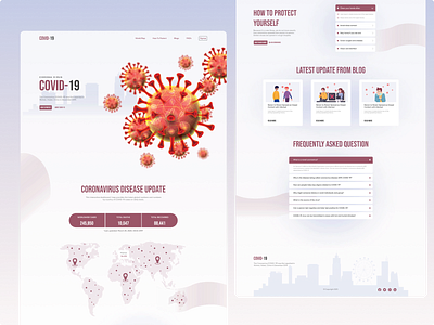 COVID-19 Awareness Landing Page agencylandingpage coronaawareness coronavirus coronavirusupdates covid covid19 healthcare landingpagedesign ui ux