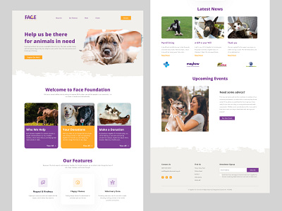 Save Animals Landing Page - Face Foundation