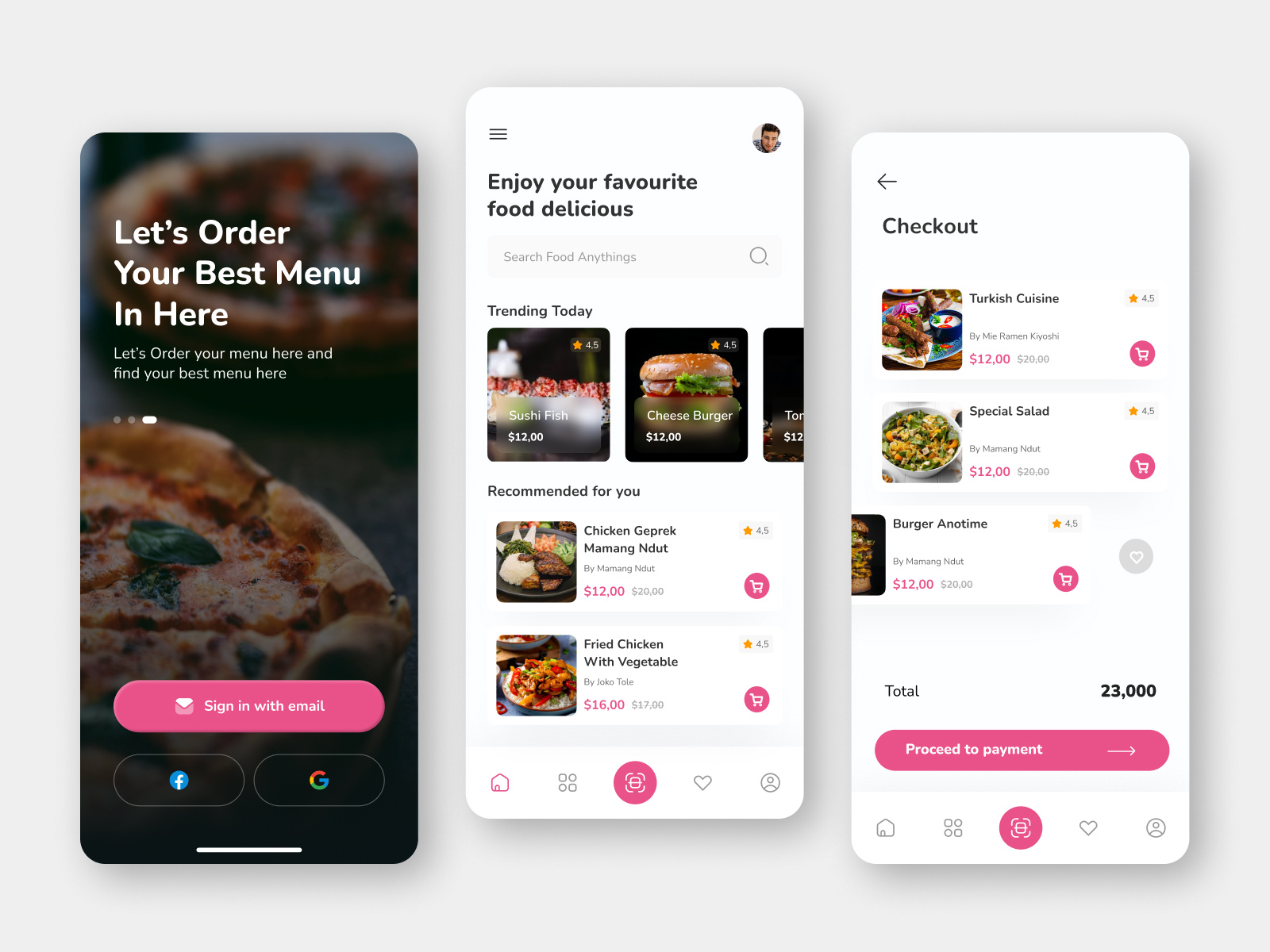 Food Order Mobile App by Ali Maqbool on Dribbble