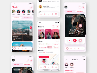 Dating Mobile App app chat system dating dating application dating mobile app design graphics inspiration mobile app mobile ui trendy trendy ui ui uiux userinterface ux