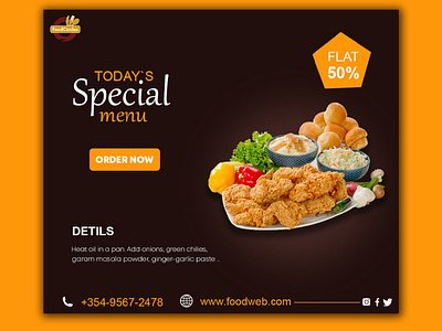 Food social media banner design