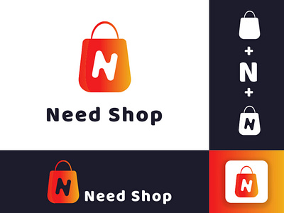 Modern Shop logo Design (Need Shop) branding creative design emonahmed543 graphic design illustration logo