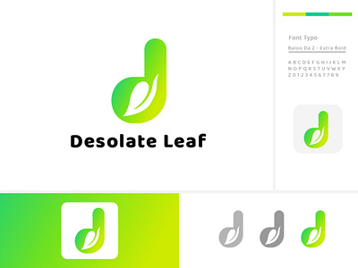 Modern ( Desolate Leaf ) logo branding creative design emonahmed543 graphic design illustration logo