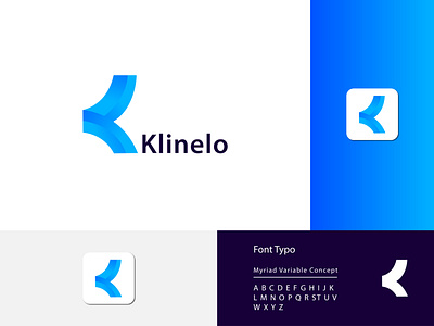 Modern "k" letter ( Klinelo ) logo