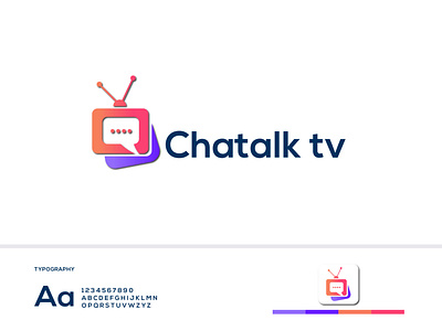 Modern (Chatalk tv) logo branding