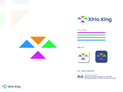 Xtrio  King , minimal logo branding