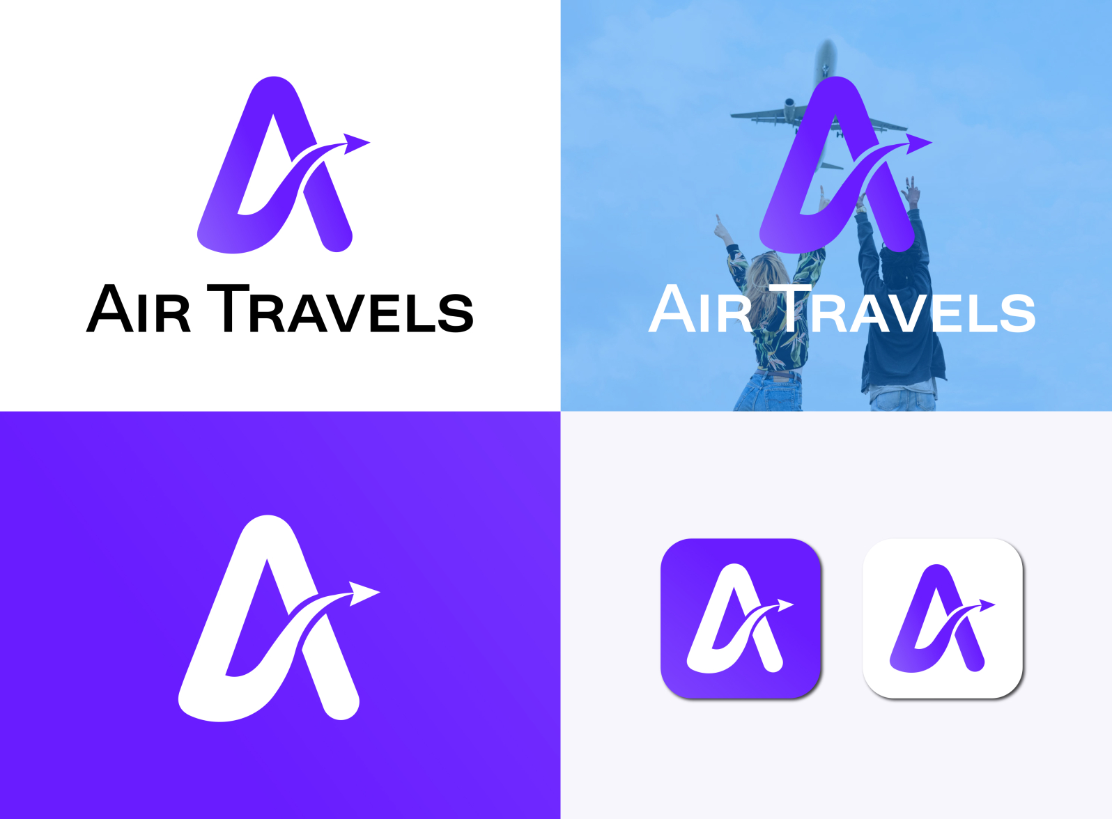 Modern ( Air Travels ) Logo Branding By Emonahmed543 On Dribbble