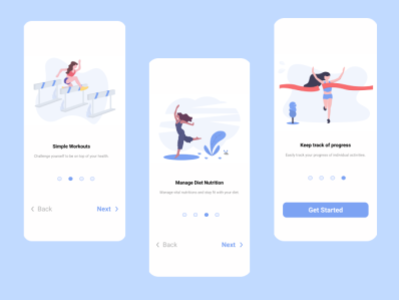 Onboarding UI Design - Exercise App app mockup app ui design appui fitness app ui design flutter mobileapp mockup design mobileappui onboarding ui design