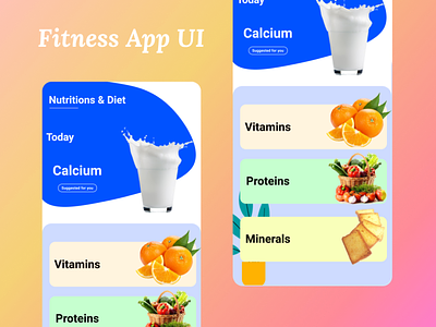 Fitness Diet App UI Design