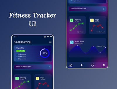 Fitness Tracker App UI Design afirnessapp ui appui fitness tracker app ui design fitnessapp ui ux
