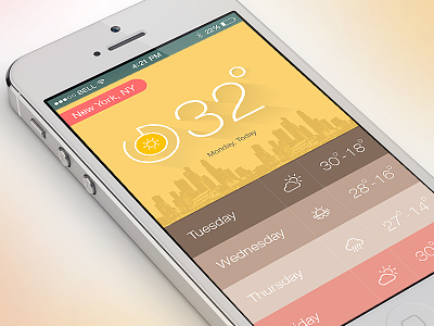 Weather Application application psd apps apps psd cloud apps free app freebies temperature weather application weather icon