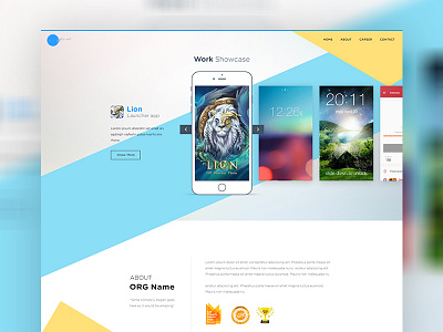 Application homepage design