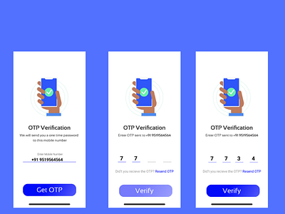 OTP verification app branding design logo typography ui ux