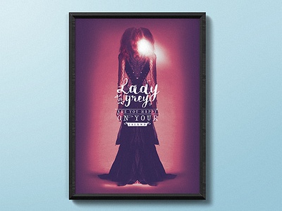 Lady in Grey frame graphic design poster print quote typography