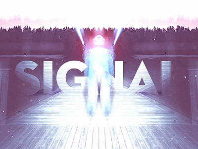 Signal art digital light texture typography