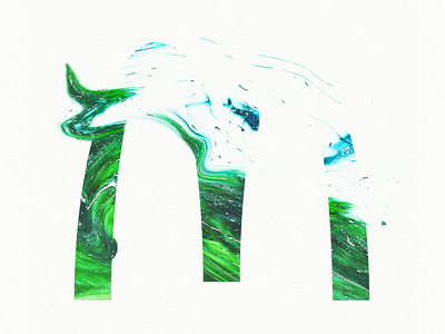 Mcdonalds with Feeling blue branding digital droplets green liquid logo m mcdonalds paint texture