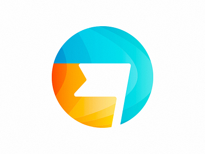Logo - Unused 4 branding circle clean flag icon logo modern