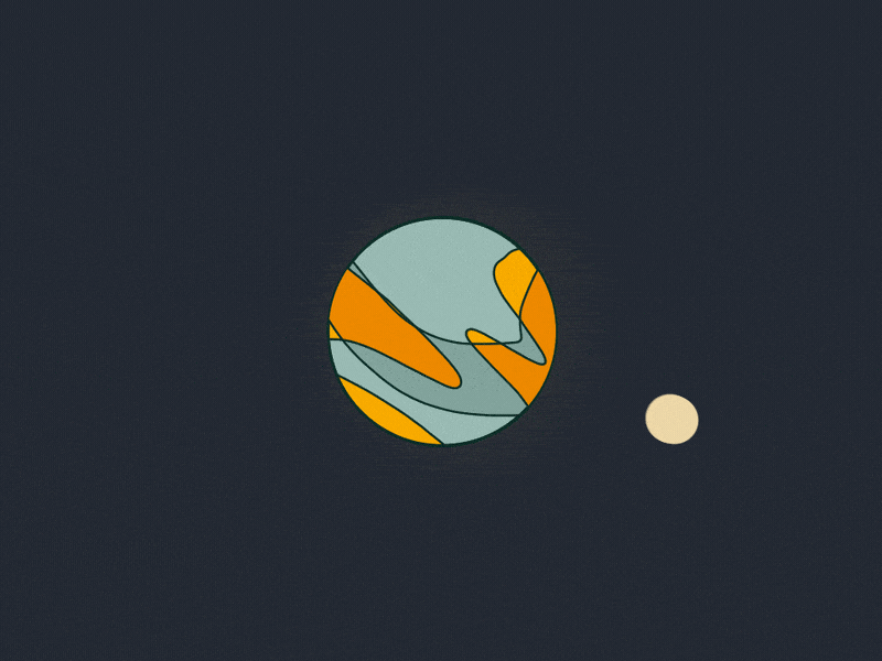 Planet XI animation gif motion graphic orbit outer space planet space