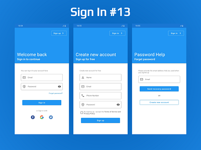 Sign In Material Design Template android app material design material design ui template