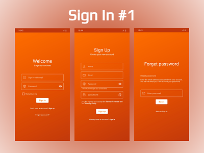 Sign In/Sign Up Material Design Template