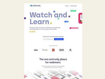 Webinarly's new landing page explorations illustration landing page product saas technology ui ux vector webinar website