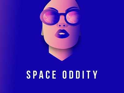 Space Oddity colourful david bowie design gradient illustration major tom space oddity type typography vector