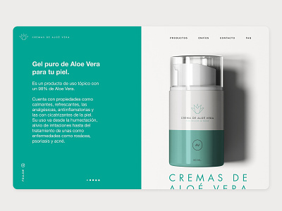 Clean and minimal web design aloe vera project