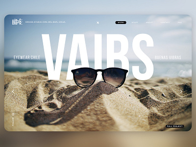 Vaibs eyewear branding clean design eyewear landing minimal typography ux web web design