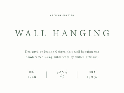 wall hanging label