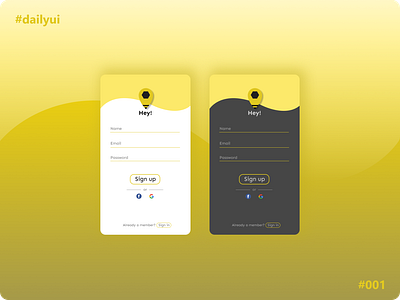 Sign up - #dailyui  #001